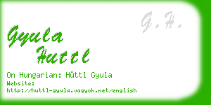 gyula huttl business card