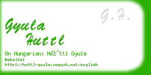 gyula huttl business card